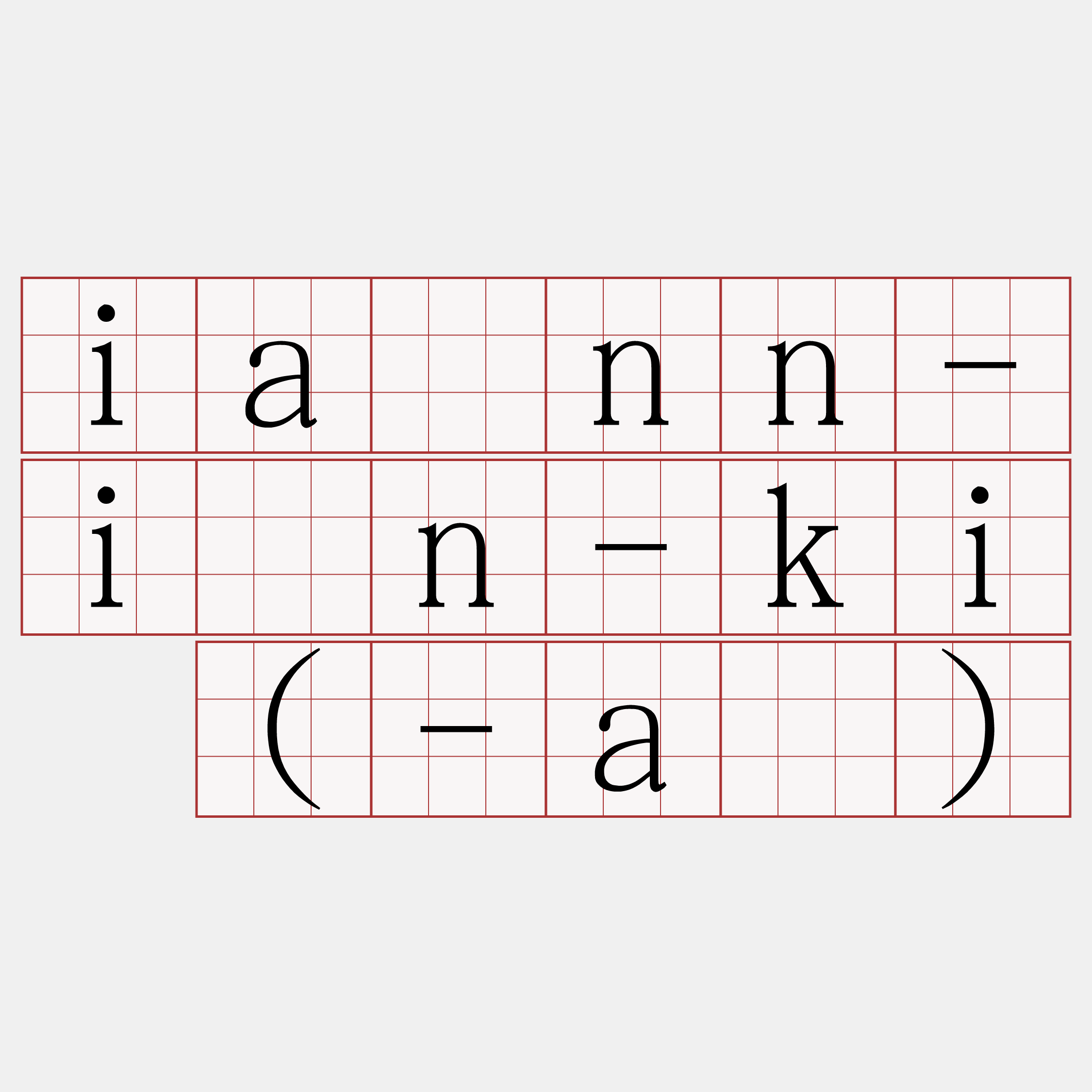 iánn-ìn-ki (-á)